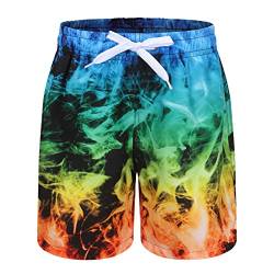 Moon Tree Badehose Jungen Badeshorts Kinder Schnell Trocknende Boardshorts Strand Shorts 134 140/9-10 Jahre von Moon Tree