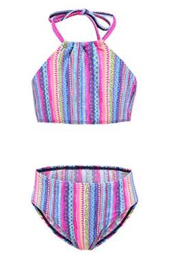 Moon Tree Großes Mädchen Bikini Badeanzug Hawaiian Badeanzug Strand Leibchen Pink 12-14 Jahre Alt/164 von Moon Tree