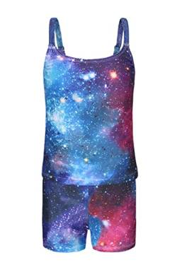 Moon Tree Großes Mädchen Geteilter Tankini Badeanzug Hawaiian Badeanzug Strand 11-12 Jahre/146 152 von Moon Tree