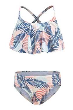 Moon Tree Kleine Mädchen Bikini Badeanzug Rüschen Hawaiian Badeanzug Strand 3-4 Jahre/104 von Moon Tree