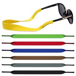 Brillenband Schwimmende, 7 Stück Universal Brillenbänder Neoprene Sport Brillenkette für Sonnenbrillen und Lesebrillen, Eyewear Strap Anti-Rutsch Schutzbrille Halter Band für Damen, Herren, Kinder von MoonSing