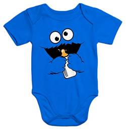 MoonWorks® Baby Body Milchmonster Cookie Monster lustig Kostüm blau 0-3 Monate von MoonWorks
