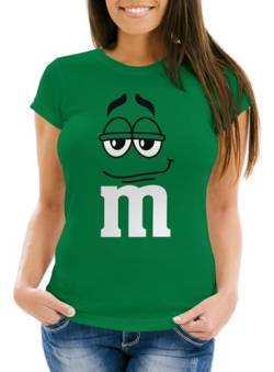 MoonWorks® Damen T-Shirt Fasching Karneval M Aufdruck Gruppen- Kostüm Verkleidung Last Minute Faschingskostüme Frauen 1 grün S von MoonWorks