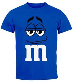 MoonWorks® Herren T-Shirt Fasching Karneval M Aufdruck Gruppen- Kostüm Verkleidung Last Minute Faschingskostüme Männer Funshirt 1 blau L von MoonWorks