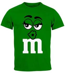 MoonWorks® Herren T-Shirt Fasching Karneval M Aufdruck Gruppen- Kostüm Verkleidung Last Minute Faschingskostüme Männer Funshirt 2 grün S von MoonWorks