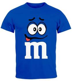MoonWorks® Herren T-Shirt Fasching Karneval M Aufdruck Gruppen- Kostüm Verkleidung Last Minute Faschingskostüme Männer Funshirt 3 blau 4XL von MoonWorks