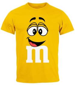 MoonWorks® Herren T-Shirt Fasching Karneval M Aufdruck Gruppen- Kostüm Verkleidung Last Minute Faschingskostüme Männer Funshirt 5 gelb M von MoonWorks