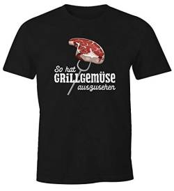 MoonWorks® Herren T-Shirt So hat Grillgemüse auszusehen Spruch lustig Grillen Fun-Shirt schwarz L von MoonWorks