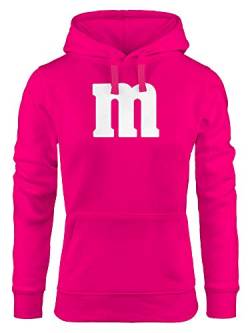 MoonWorks® Hoodie Damen Gruppen-Kostüm M Aufdruck Kostüm Fasching Karneval Verkleidung Kapuzen-Pullover pink L von MoonWorks