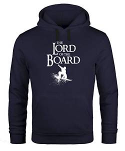 MoonWorks® Hoodie Herren Lord of The Board Snowboard-Hoodie Snowboard-Fahrer Snowboarder Kapuzen-Pullover schwarz XXL von MoonWorks
