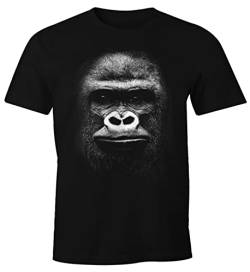MoonWorks Herren T-Shirt 3D Gorilla Gorillakopf Fun-Shirt schwarz 5XL von MoonWorks