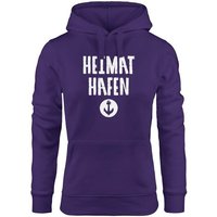 MoonWorks Hoodie Damen Kapuzen-Pullover Heimat-Hafen Anker Hoodie Moonworks® von MoonWorks