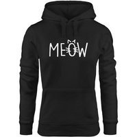 MoonWorks Hoodie Hoodie Damen Katze Meow Miau Cat Sweatshirt Kapuze Kapuzenpullover Moonworks® von MoonWorks