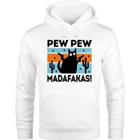 MoonWorks Hoodie Hoodie Herren Pew Pew Madafakas Katze Cat crazy verrückt lustig Kapuzen-Pullover Moonworks® von MoonWorks