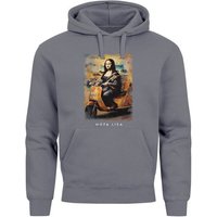 MoonWorks Hoodie Hoodie Herren Print Aufdruck Mona Lisa Parodie Meme Kapuzen-Pullover M von MoonWorks