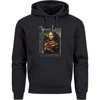 MoonWorks Hoodie Hoodie Herren Print Aufdruck Mona Lisa Parodie Meme Kapuzen-Pullover M von MoonWorks