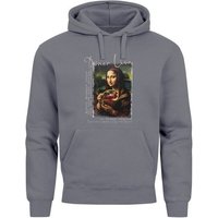 MoonWorks Hoodie Hoodie Herren Print Aufdruck Mona Lisa Parodie Meme Kapuzen-Pullover M von MoonWorks