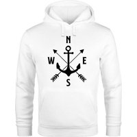 MoonWorks Hoodie Kapuzen-Pullover Herren Anker Kompass Arrows Hoodie Moonworks® von MoonWorks