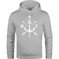 MoonWorks Hoodie Kapuzen-Pullover Herren Anker Kompass Arrows Hoodie Moonworks® von MoonWorks