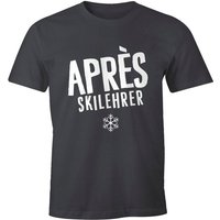 MoonWorks Print-Shirt Apres-Ski Lehrer Herren T-Shirt Fun-Shirt Moonworks® mit Print von MoonWorks