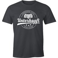 MoonWorks Print-Shirt Chronisch Unterhopft Total Herren T-Shirt Since Ever Fun-Shirt mit Print von MoonWorks