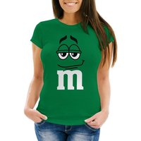 MoonWorks Print-Shirt Damen T-Shirt Fasching Karneval M Aufdruck Gruppen- Kostüm Verkleidung mit Print von MoonWorks