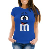 MoonWorks Print-Shirt Damen T-Shirt Fasching Karneval M Aufdruck Gruppen- Kostüm Verkleidung mit Print von MoonWorks