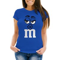 MoonWorks Print-Shirt Damen T-Shirt Fasching Karneval M Aufdruck Gruppen- Kostüm Verkleidung mit Print von MoonWorks