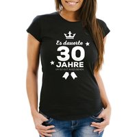 MoonWorks Print-Shirt Damen T-Shirt runder Geburtstag Volljährig Es dauerte Jahre um so gut auszusehen 18 20 25 30 40 50 60 70 75 80 Jahre Fun-Shirt Moonworks® mit Print von MoonWorks