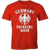 MoonWorks Print-Shirt Deutschland Herren T-Shirt Germany Drinking Team Bier Adler Fun-Shirt Moonworks® mit Print von MoonWorks