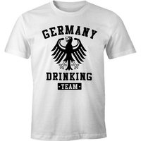 MoonWorks Print-Shirt Deutschland Herren T-Shirt Germany Drinking Team Bier Adler Fun-Shirt Moonworks® mit Print von MoonWorks