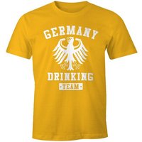 MoonWorks Print-Shirt Deutschland Herren T-Shirt Germany Drinking Team Bier Adler Fun-Shirt Moonworks® mit Print von MoonWorks