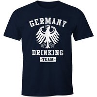 MoonWorks Print-Shirt Deutschland Herren T-Shirt Germany Drinking Team Bier Adler Fun-Shirt Moonworks® mit Print von MoonWorks