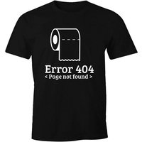 MoonWorks Print-Shirt Herren T-Shirt Aufdruck Error 404 Klopapier Parodie Hamsterkäufe Nerd Geek Coder lustige Sprüche MoonWorks® mit Print von MoonWorks