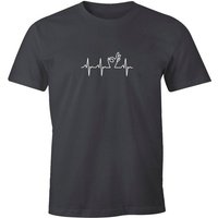 MoonWorks Print-Shirt Herren T-Shirt Aufdruck Handzeichen Reingeschaut Lochspiel Bongoloch H mit Print von MoonWorks