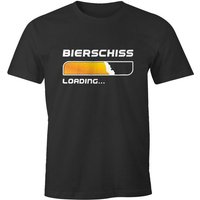 MoonWorks Print-Shirt Herren T-Shirt Bierschiss Loading... lustiges Trink Shirt Saufen Bier Party Moonworks® mit Print von MoonWorks