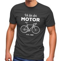 MoonWorks Print-Shirt Herren T-Shirt Fahrrad Sprüche I'm the Engine Bike Rad Fun-Shirt Spruch lustig Moonworks® mit Print von MoonWorks