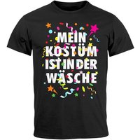 MoonWorks Print-Shirt Herren T-Shirt Fasching Karneval Kostüm Verkleidung Last Minute Faschi mit Print von MoonWorks