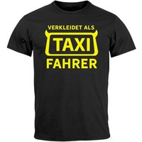 MoonWorks Print-Shirt Herren T-Shirt Fasching Karneval Verkleidung Taxifahrer Faschingskostü mit Print von MoonWorks