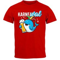 MoonWorks Print-Shirt Herren T-Shirt Fasching Karneval Wal Bier Kostüm-Ersatz Verkleidung La mit Print von MoonWorks