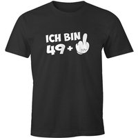 MoonWorks Print-Shirt Herren T-Shirt Geburtstag Ich bin 29 39 49 +1 Mittelfinger Geschenk für Männer lustiger Spruch MoonWorks® mit Print von MoonWorks