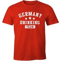 MoonWorks Print-Shirt Herren T-Shirt Germany Drinking Team Bier Fun-Shirt Moonworks® mit Print von MoonWorks