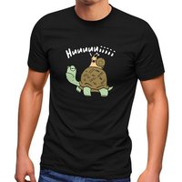 MoonWorks Print-Shirt Herren T-Shirt Schildkröte Schnecke Huuuuiiii Lustig Witzig Scherz Comic Fun-Shirt Spruch lustig Moonworks® mit Print von MoonWorks