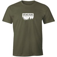 MoonWorks Print-Shirt Herren T-Shirt mit Spruch lustig Ich mag Bäume Sarkasmus Ironie Wald O mit Print von MoonWorks