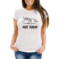 MoonWorks Print-Shirt Lustiges Damen T-Shirt Not Today Chillen Fun-Shirt Moonworks® mit Print von MoonWorks