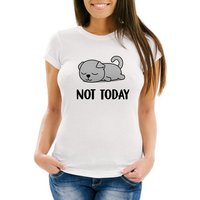 MoonWorks Print-Shirt Lustiges Damen T-Shirt Not Today Chillen Fun-Shirt Moonworks® mit Print von MoonWorks