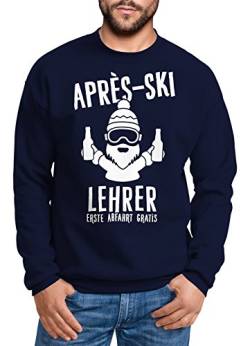 MoonWorks Sweatshirt Herren Apres-Ski Lehrer Rundhals-Pullover Navy XL von MoonWorks