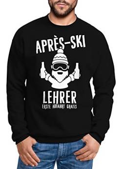 MoonWorks Sweatshirt Herren Apres-Ski Lehrer Rundhals-Pullover schwarz XL von MoonWorks