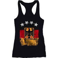 MoonWorks Tanktop Cooles Damen Tank-Top Fußball WM Deutschland Flagge Vintage Moonworks® von MoonWorks