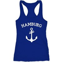 MoonWorks Tanktop Damen Tank-Top Anker Hamburg 2 Racerback Moonworks® von MoonWorks